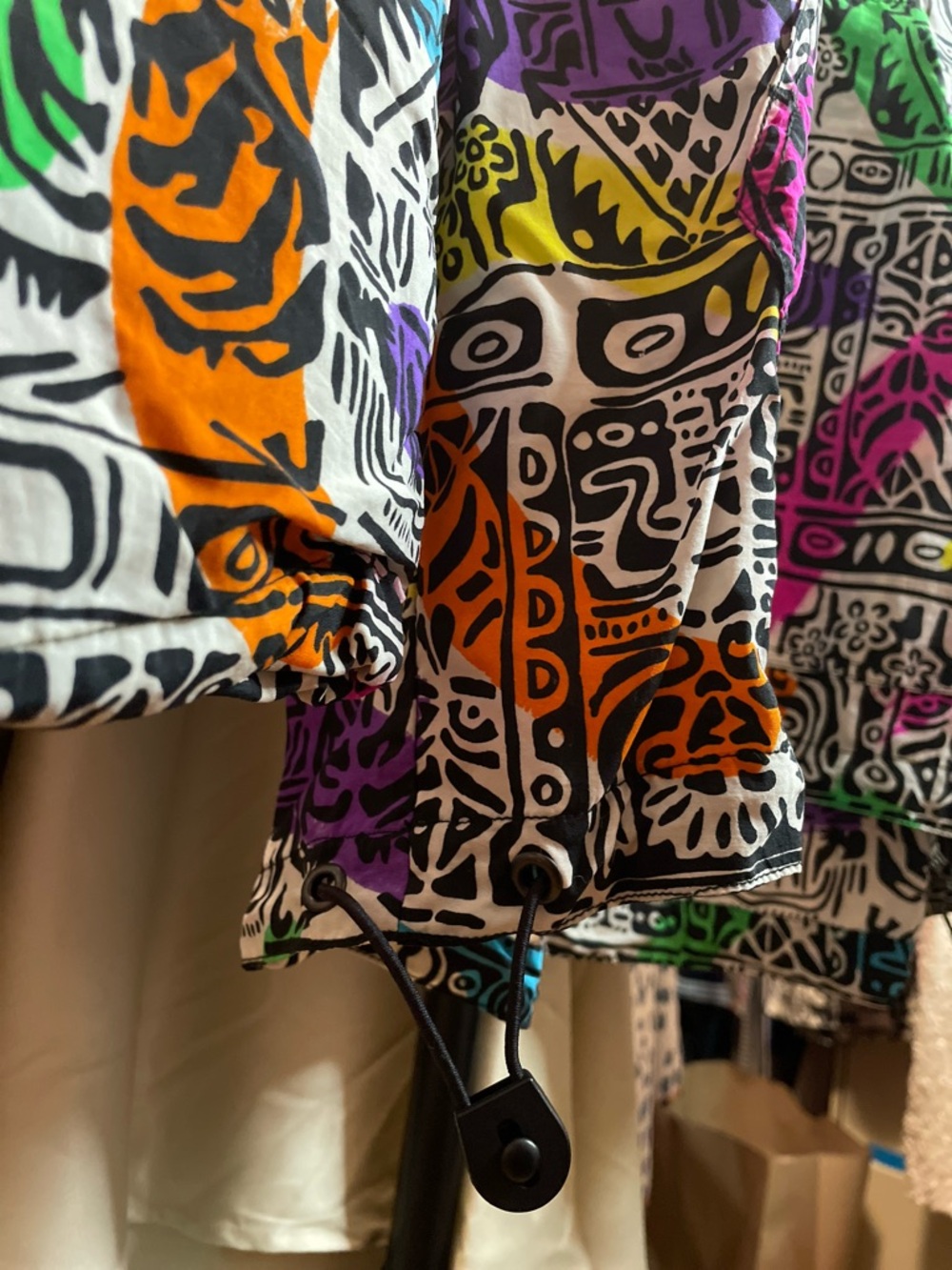 Colorful Abstract Print Windbreaker  Jacket - Picture 6 of 7